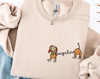 Embroidered Spring Dog Sweater, Retro Toy Tale Crewneck, Magical Theme Park 2026, Custom Embroidery Vacation Sweatshirt