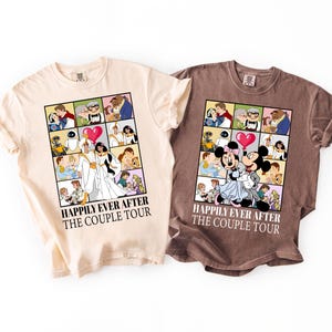 Disney Happily Ever After Comfort Colors® T-Shirt, Mickey Minnie Wife & Husband Matching Shirt, Disneyland Couple Vacation Just Married Gift