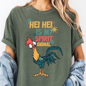 Comfort Colors® Disney Hei Hei Shirt, Hei Hei is My Spirit Animal Tee, Moana Hei Hei Crewneck, Disneyland Family Vacation Matching T-Shirt
