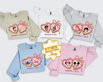 Disney Alla hjärtans dag matchande tröja, Disney partröja, Musse och Mimmi huvtröja, Stitch och ängeltröja, WDW Lover Trip-tröja