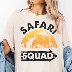 Safari Squad Comfort Colors® Shirt, Family Safari T-Shirt, African Wild Life Safari Tee, Animal Kingdom Lover Gift, Safari Sunset Crewneck