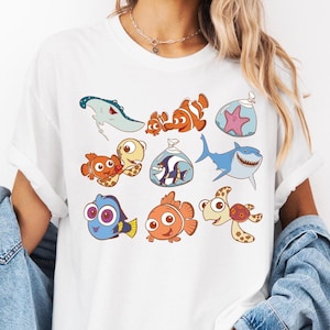T-shirt Le Monde de Nemo Disney Comfort Colors®, T-shirt Nemo Disney Pixar et ses amis, T-shirt personnages Le Monde de Nemo Disneyland, T-shirt animal marin