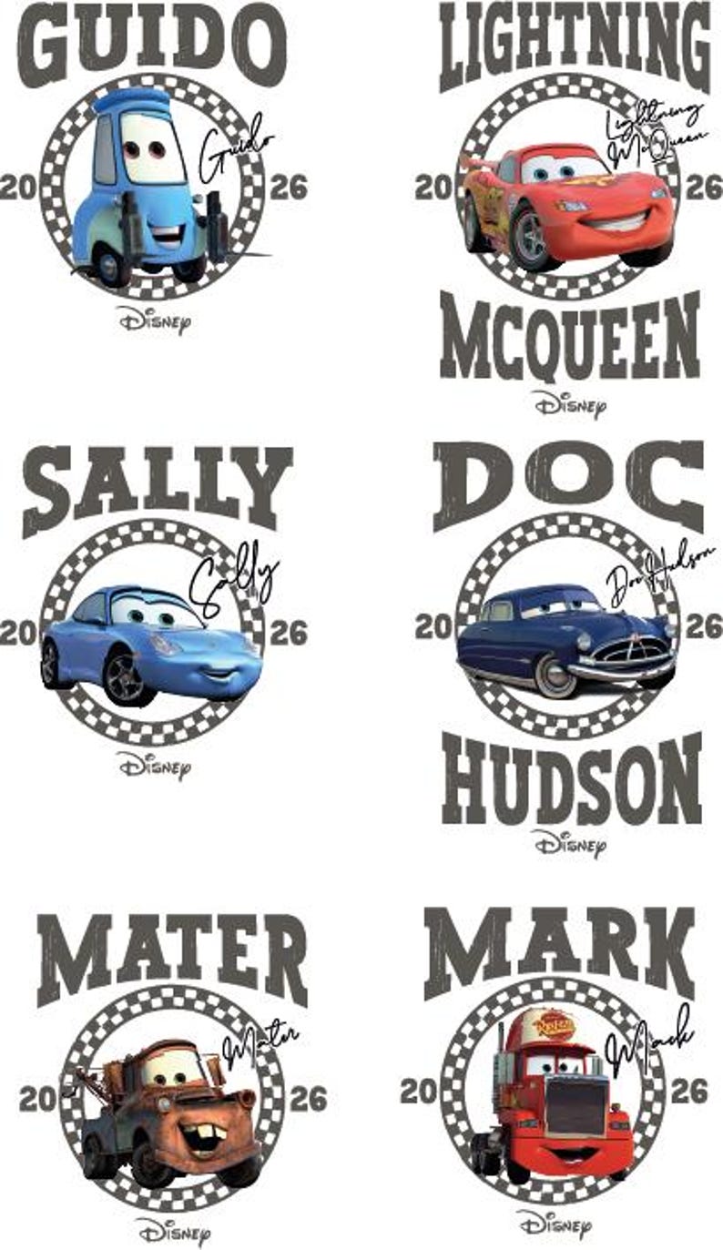 Comfort Colors® Disney Cars Group Shirt, Lightning McQueen and Tow Mater T-Shirt, Pixar Cars Movie Boys Shirt, Disney Family Vacation Tee