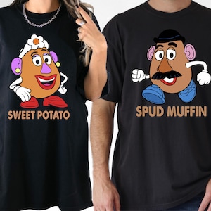 Toy Story Mr and Mrs Potato Head Comfort Colors® Shirt, Disney Sweet Potato & Spud Muffin Couple T-Shirt, Toy Story Family Matching Crewneck