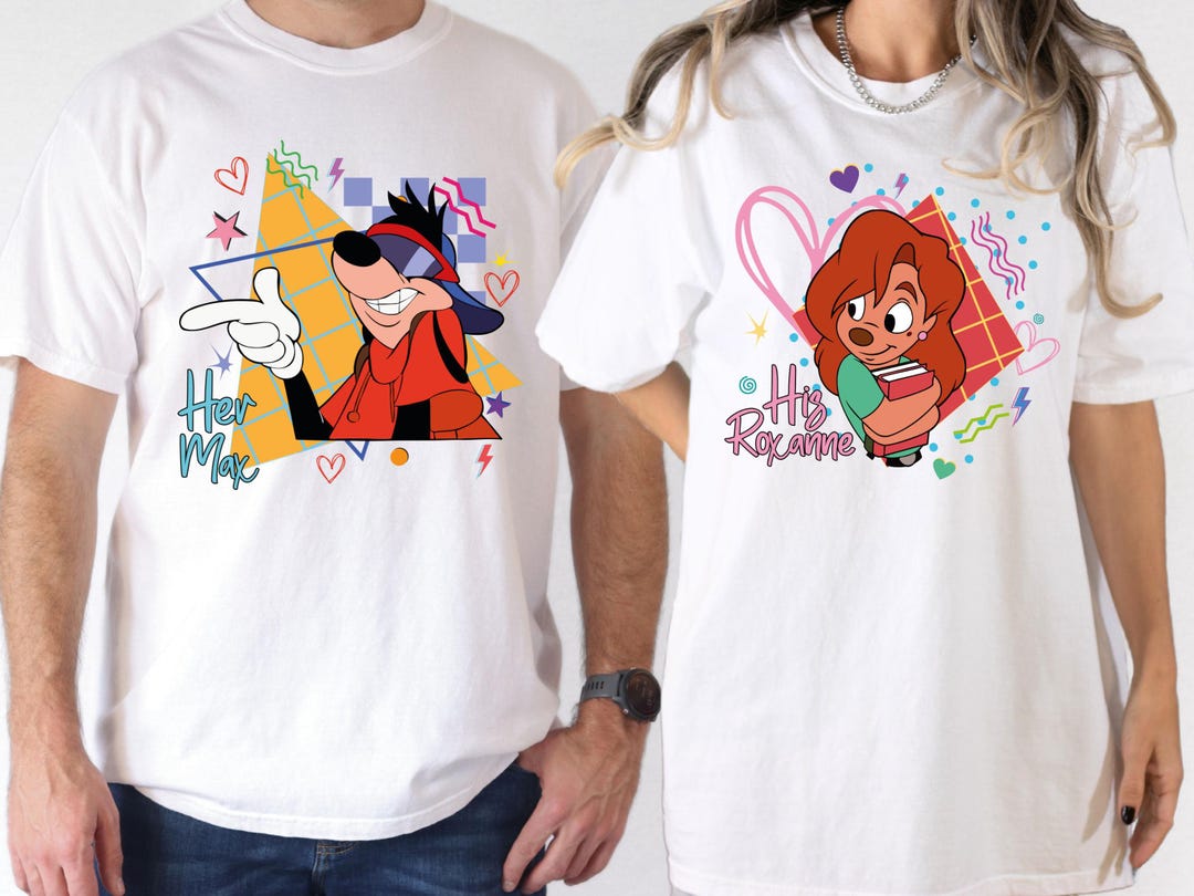 Comfort Colors® His Roxanne and Her Max Shirt, A Goofy Movie Valentines ...