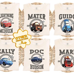 Comfort Colors® Disney Cars Group Shirt, Lightning McQueen and Tow Mater T-Shirt, Pixar Cars Movie Boys Shirt, Disney Family Vacation Tee