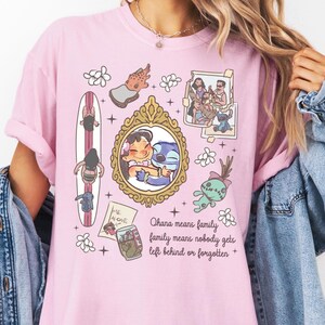 Comfort Colors® Disney Lilo & Stitch Ohana Means Family Shirt, Disney Stitch T-Shirt, Hawai Family Tee, Disneyland Vacation Trip Crewneck