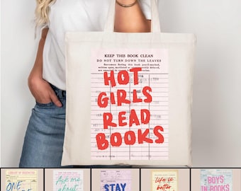 Book Lover Tote Bag, Library Card Tote Bag, Bookworm Tote Bag, Funny Book Bag, Book Lover Bookish Canvas Bag, Bibliophiles & Book Club Gifts