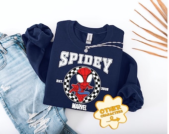 Spider Web Friends Sweatshirt, Super Hero Team Sweater, Superhero Group Trip Hoodie, Spider Friends Matching Shirt