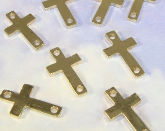 2 x Large Silver Tone Cross Charms For Pendants or Earrings Jewellery Findings
