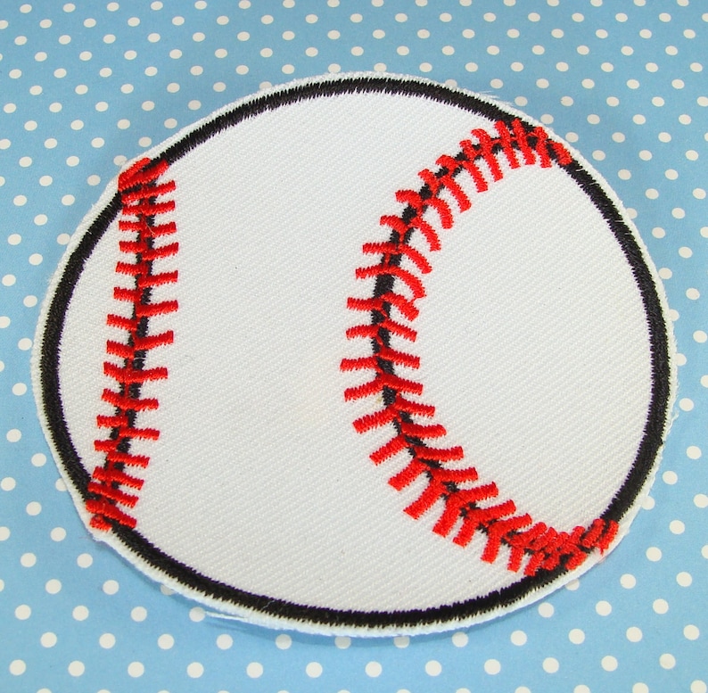 2 Baseball Patches Softball Embroidered Patch Applique Large Etsy