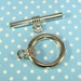 2 Large Toggle Sets Single Strand Silver Finish Nickel 24mm X 18mm USA ...