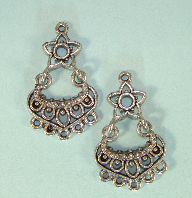 4 Chandelier Earring Parts STAR Findings Jointed Components 2 Etsy