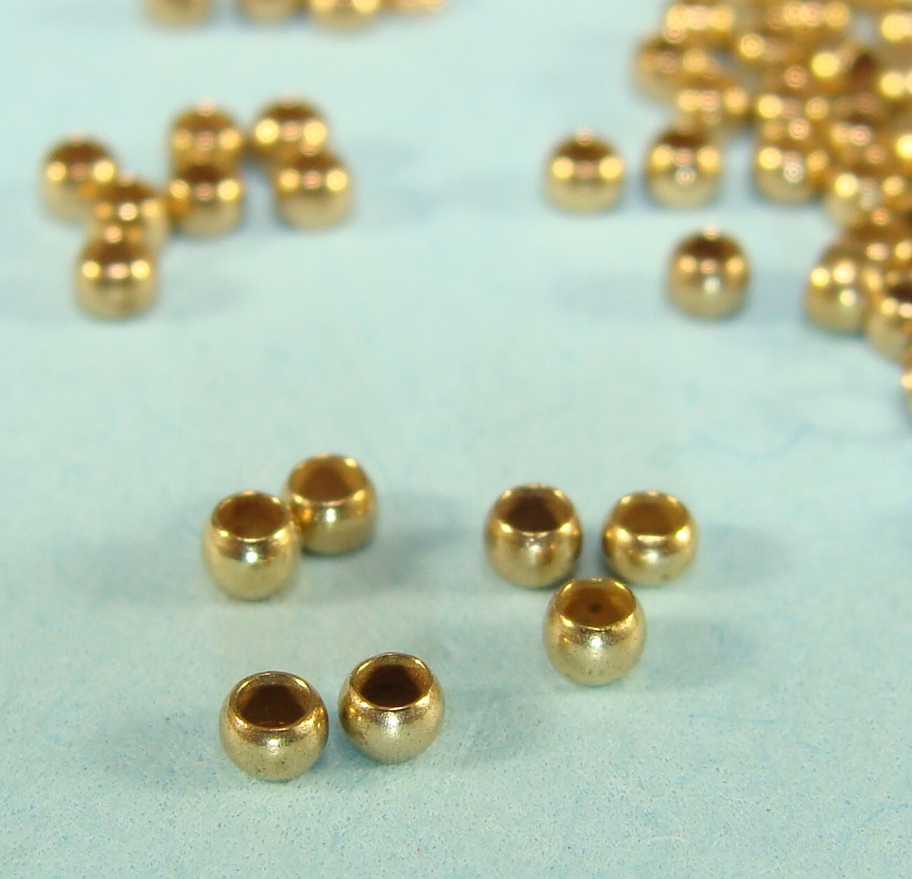 200 GOLD Plated CRIMP Beads 2mm by Beadalon Tiny Round Metal Etsy