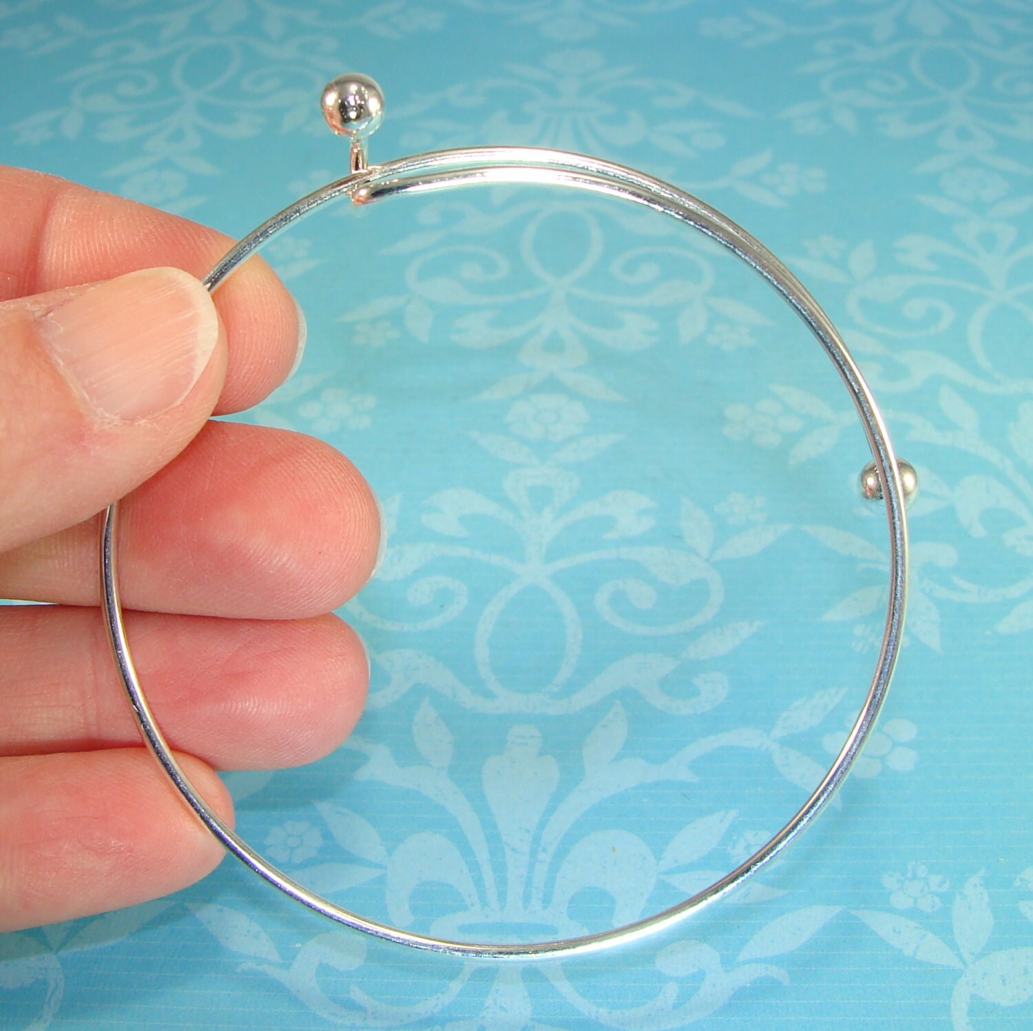 1 SILVER Bangle Bracelet Blank 7 1/2 Inch Jewelry Making Etsy