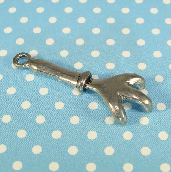 Garden Hand Rake Charm Sterling Silver - Made in the USA Garden Hand Rake Charm Sterling Silver - Made in the USA