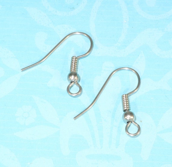 50 Silver Fishhook Earrings Ear Wires 25 Pair Craft Jewelry Making Supplies  Fish Hook Silver Plated Brass Findings W Loop to Add Charms BFHS -   Canada