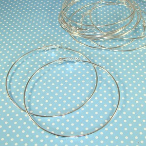 6 Pair (12 pcs) Big Hoop Earrings Silver 70mm (42400) Hinged Jewelry Supplies Findings Giant Hoops for Rhinestone Beads & Spacers