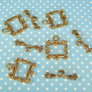 2 Ornate FRAME Toggle Sets GOLD Plated Pewter USA Made 42822 Rectangle ...