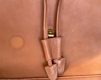 Coach Vintage Day Pack 9791 Brown Leather Backpack Turn Lock  display picture 2