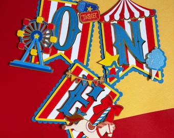 Carnival High Chair Banner 1st Birthday Party