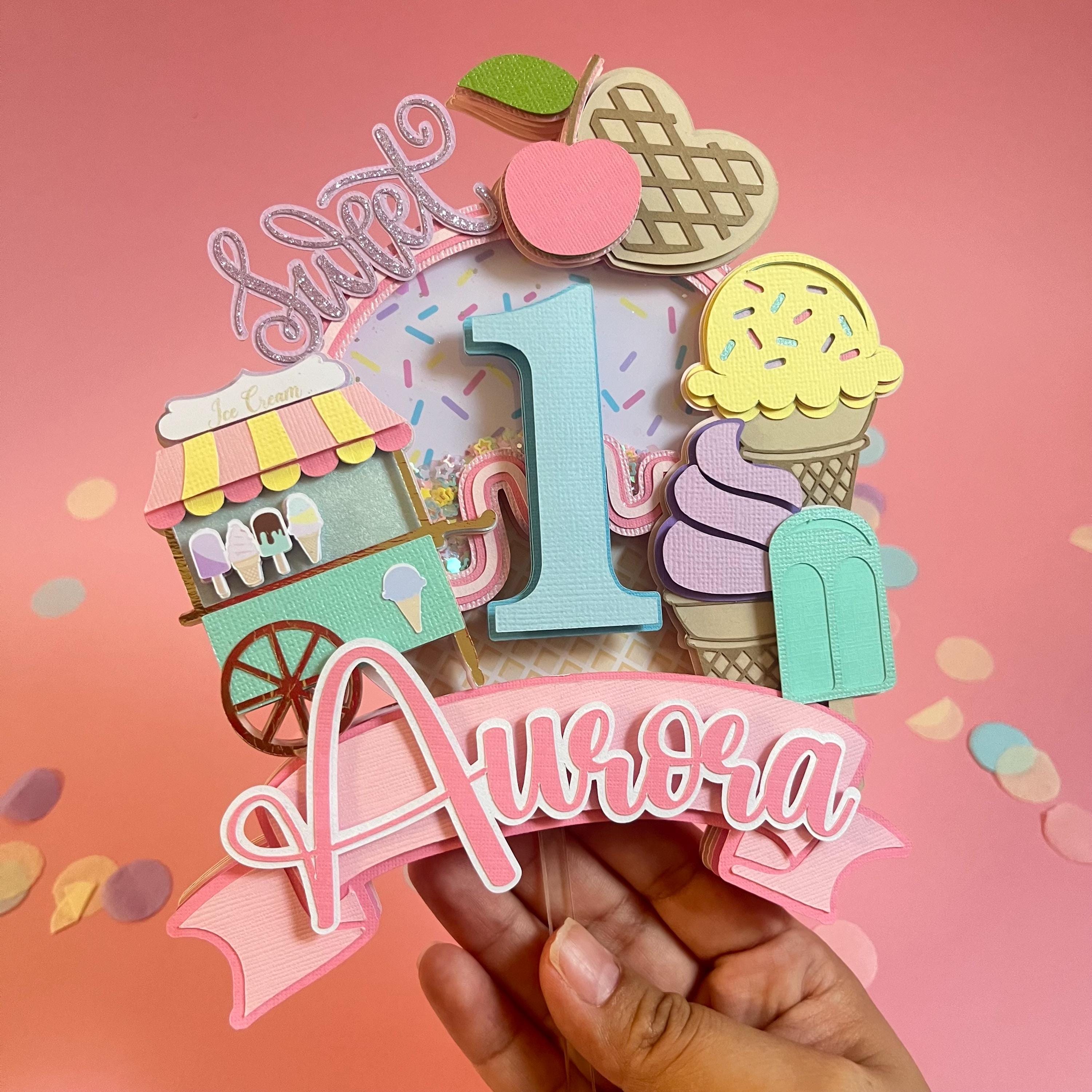 Ice Cream Cake Topper