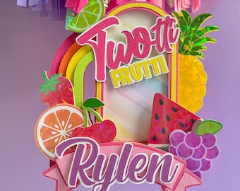 Twotti Frutti Cake Topper: 3D Holo-Früchte als Tortendeko