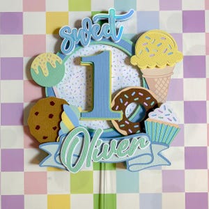 Candyland Cake Topper: Sweet One Birthday, Candy Theme Party