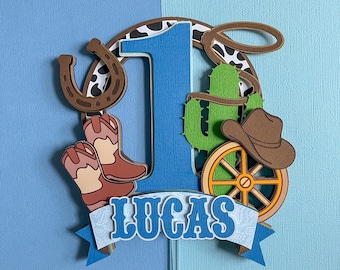 My First Rodeo Cake Topper: Cowboy Birthday Party Decorations