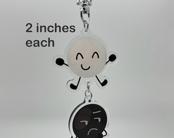 Llavero YinYang de Doble Cara Conectada - Inanimate Insanity - Object Show