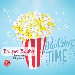 Popcorn Blumenstrauß Decke Häkelanleitung, niedlich einfach Häkeldecke Muster Anfänger Häkeldecke Muster Kinder Häkeldecke Dekor DIY