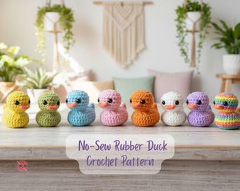 Schema all'uncinetto per paperella Amigurumi, schema PDF per peluche facile da cucire, idea regalo fai da te per decorazioni per la cameretta dei bambini, bestseller veloce da 30 minuti