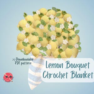 Blumenstrauß Häkelanleitung Zitrone Häkeldecke Muster Einfach Anfänger Sommer Häkelanleitung Netter Fischer Kern DYI Geschenk