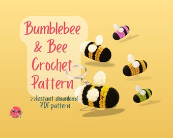 Bumblebee Crochet Pattern: No-Sew Amigurumi Bee (PDF Pattern)