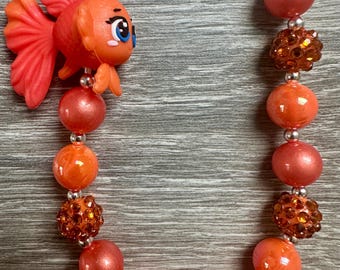 Paws and Claws- goldfish statement necklace