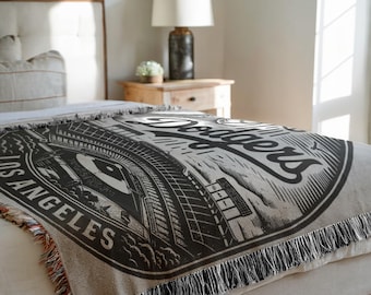 Manta tejida de los Dodgers de Los Ángeles: regalo para los fanáticos del béisbol de la MLB