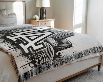 Manta de algodón tejida de los Dodgers de Los Ángeles, regalo para fanáticos del béisbol