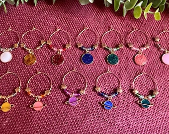 Celestial Wine Charms