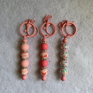 Beaded Heart Keychain