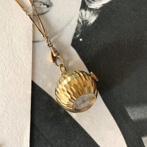 Rare! BUCHERER  Vintage Gold Pendant Watch With Chain Necklace,  Mechanical Pendent Watch, Swiss Watch,Classic Watch Neacklace