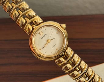 X Ladies Elegance Quartz gold tone case and bracelet MOP dial Roman numerals Seiko Exceline MOP ❌RESERVED❌ A refined vintage Seiko  main image 4