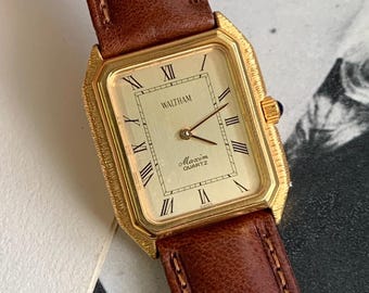 Vintage Waltham Gold Quartz Stretch Watch - Etsy
