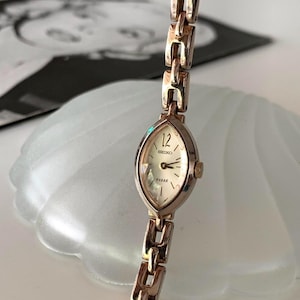 Vintage SEIKO TISSE Pink Gold Tone Japan Made Quartz Watch , Ladie
