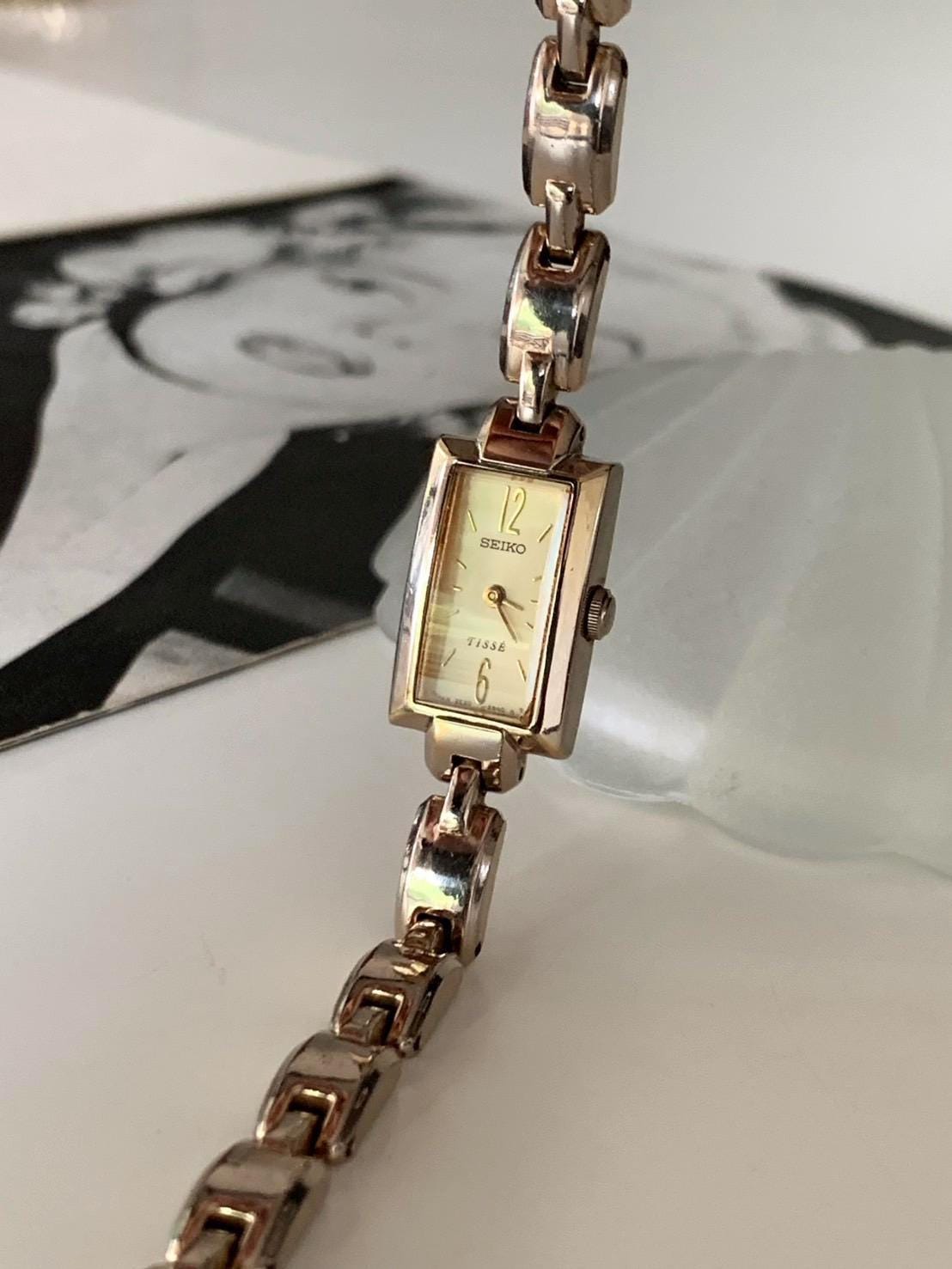 Vintage SEIKO TISSE Pink Gold Tone Japan Made Quartz Watch , Ladie