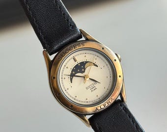 Vintage Seiko Moonphase Calendar Watch: 1980s Japanese Quartz - Etsy