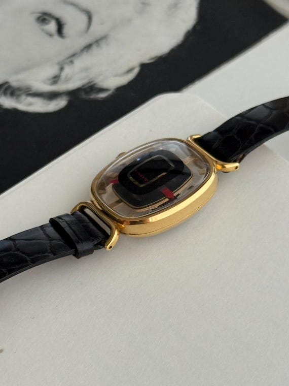 JUVENIA Mystery 80s Dial Rectangle ,gold Plated 20 Micron  display picture 1