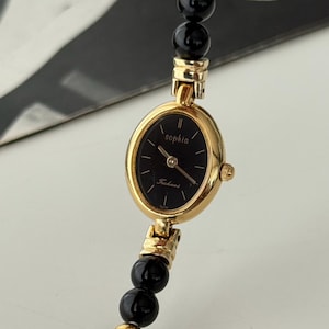 Vintage Technos Sophia Swiss Bracelet watch Gold tone, swiss Made , quartz watch, Ladie watch