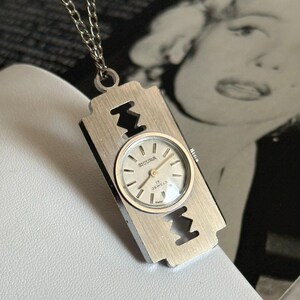 Vintage 17 Jewel Swiss Watch Necklace - Etsy display picture 1