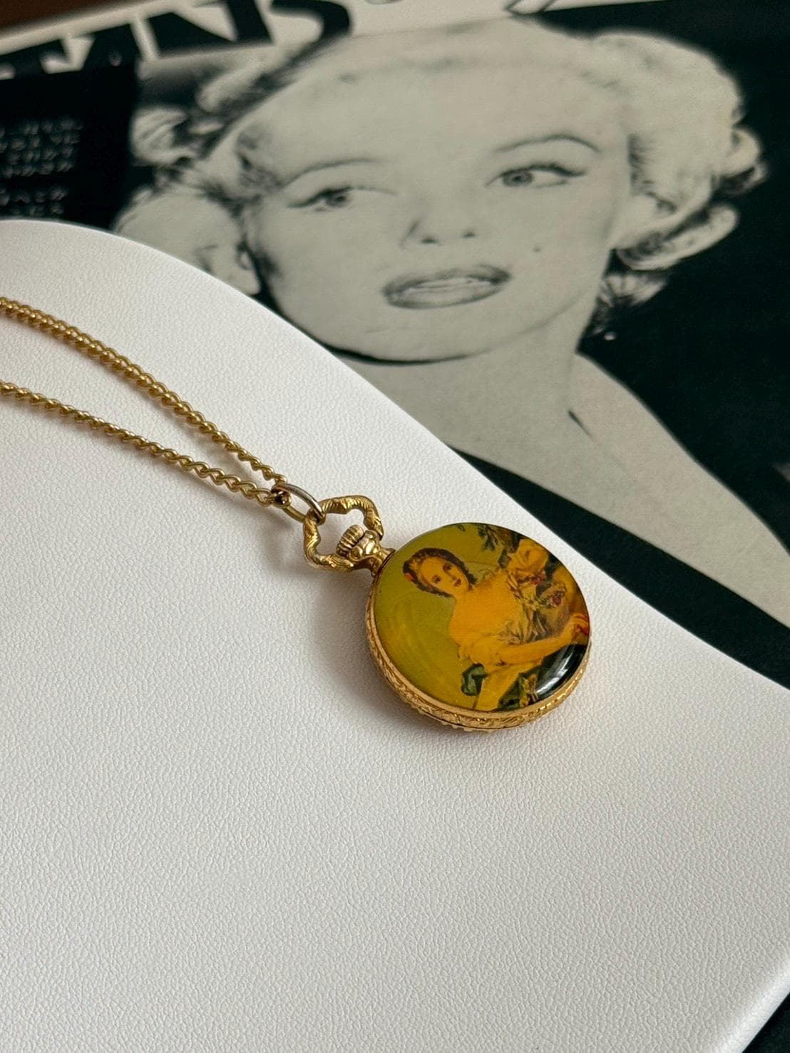 Montre Pendentif Chandler #3041 - Quartz Plaqué Or - Élégante Et Neuve Avec étiquettes