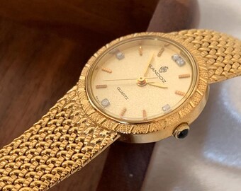 Vintage SANDOZ Gold Tone Swiss Made Quartz Gold Watch  display picture 2